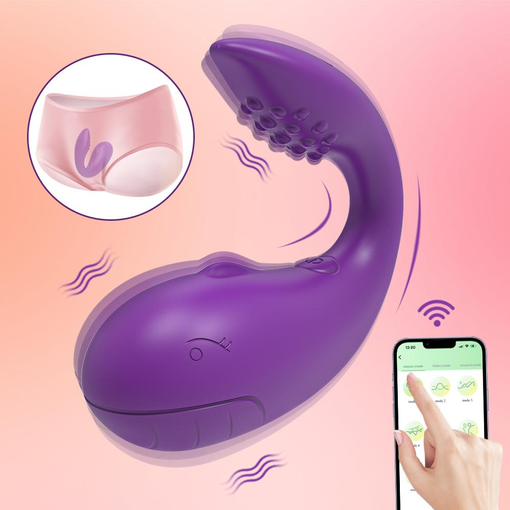 APP sterowanie Bluetooth wibrator dla kobiet łechtaczka G Spot Dildo Massager z 2 silnikami wibrujące jajko majtki zabawki erotyczne dla dorosłych