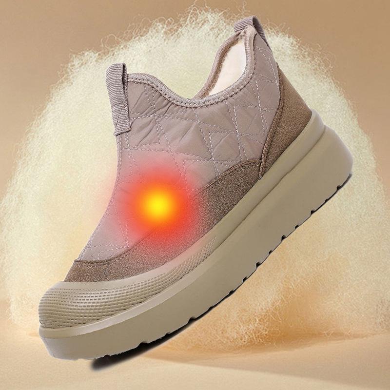 Down Cloth Non-slip Thick Bottom Snow Boots Women's Winter New Fleece-lined Casual Soft Bottom Comfortable Cotton Shoes