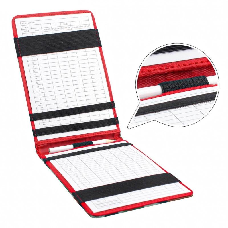 Golf Scorecard Buch Oxford Stoff Club Yardage Buch Golf Journal Notizbuch mit Bleistift Golf Score Buch Golf Zubehör