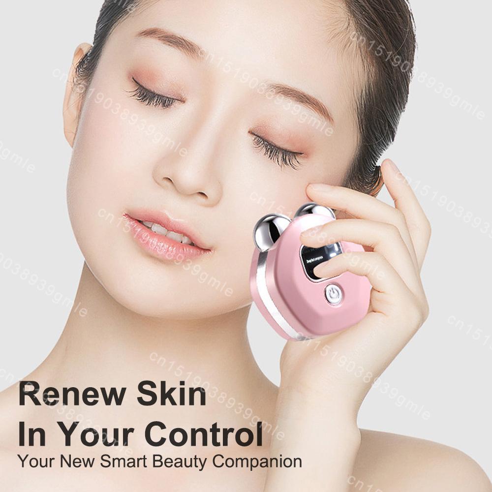 Gesichtsmassagegerät Mikrostromroller Vibrationsmassage Hals Gesicht Lifting Gerät Hautstraffung Gesicht Anti-Falten Schönheit Gesicht