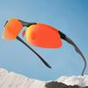 Men's Polarized Sunglasses - Half-Frame Aluminum Magnesium for Outdoor Fishing, Hiking, Driving.