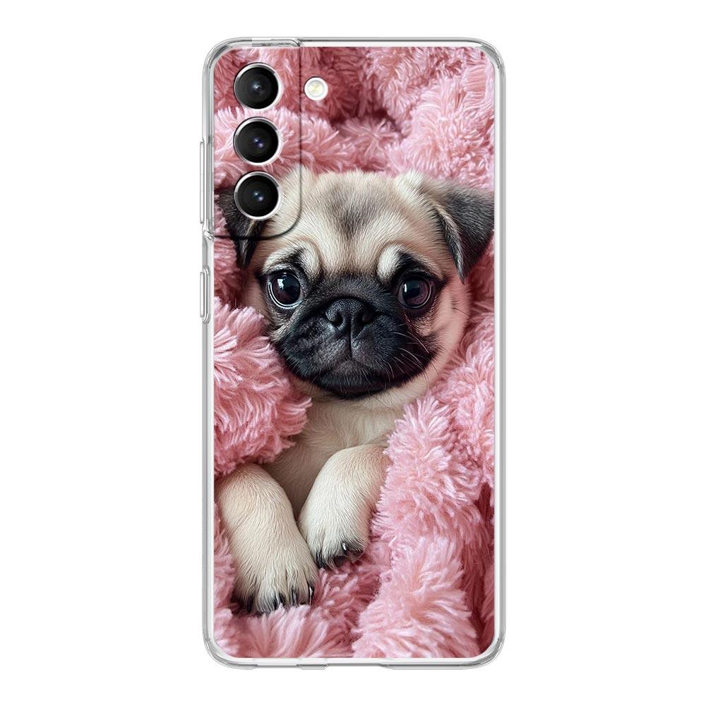 Phone Case For Samsung Galaxy S25 Edge S24 S23 FE S22 Ultra S20 S21 5G S10 Plus S10E Soft Clear Cover French Bulldog Dog Pet