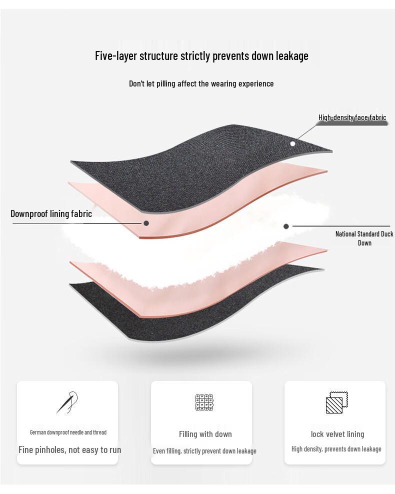 XueZhongFei Men's 90% Duck Down Workwear Jogger Pants