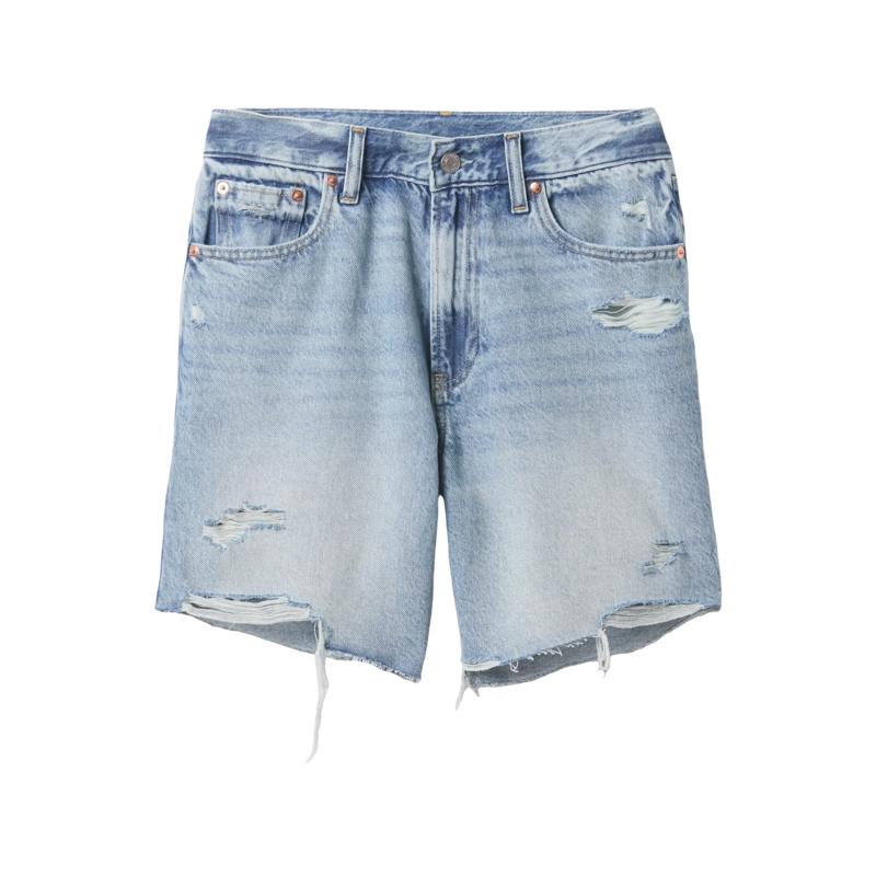 Gap Women s Ripped Frayed Hem Denim Bermuda Shorts 26