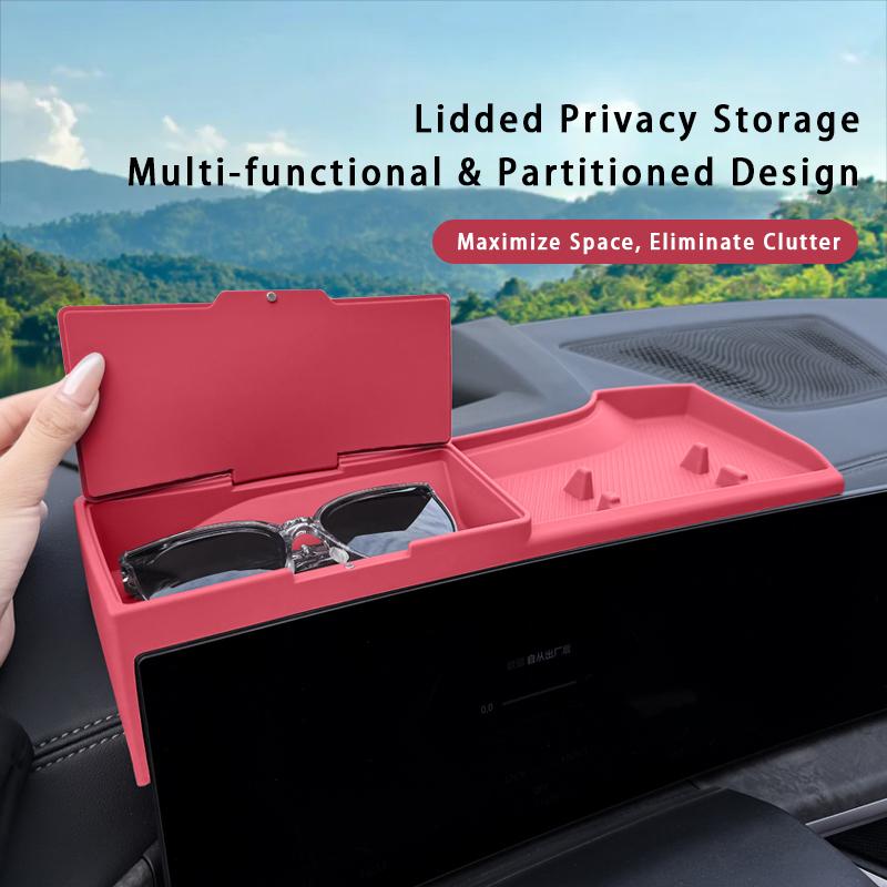 For BMW X5 X6 X7 G05 G06 G07 Central Control Navigation Behind Screen Storage Box Dashboard Organizer Non-slip Tray Accessories