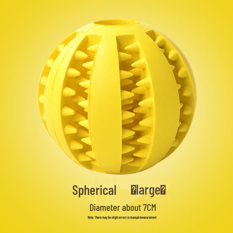 Dog Boredom Buster: Bite-Resistant Rubber Molar Ball for Teeth Cleaning - Small, Medium & Large Puppies