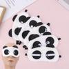 Roztomilý design Doplňky Plyšová panda obličej Oční maska na spaní Cestovní Měkká oční stínítko Přenosný kryt na spaní