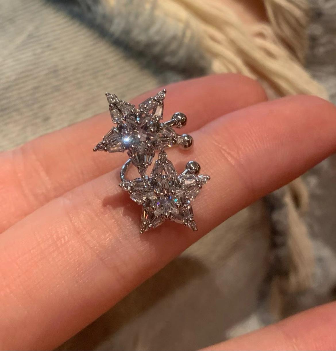 

Супер вспышка циркон звезда клипса для козелка уха изысканное ощущение высокого класса без прокола уха клипса для уха модные нишевые серьги в стиле легкой роскоши женские