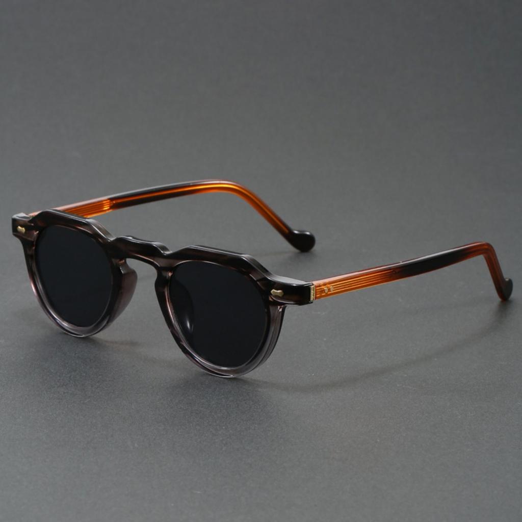 New Retro Round Small Frame Sunglasses Personalized High-end Men and Women's Glasses Stylish Trend Anti-ultraviolet Sunglasses Quality