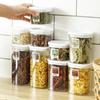 WBBOOMING Stapelbare, versiegelte Dosen aus Kunststoff, Aufbewahrungsbox für die Küche, 3 Kapazitäten, weißer Lebensmittelbehälter, Frischhalteboxen für den Heimgebrauch