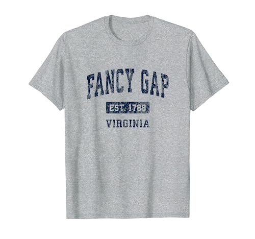 Fancy Gap Virginia VA Vintage Athletic Sports Design T-Shirt