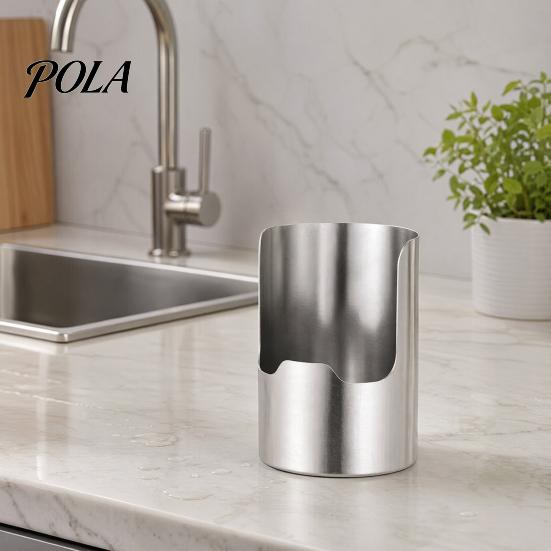 Vertical Kitchen Rack Utensil Holder, Heavy Duty Stainless Steel Storage Rack, Space-Saving Organizer, for Pot Lids Ladles Spatulas Cutting