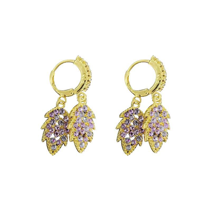 Exquisite 2024 Violet Leaf Ear Cuffs: High-End Design for Elegant Appeal