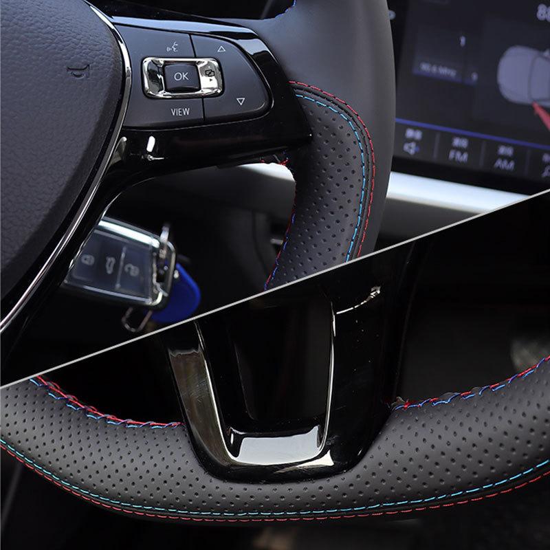 Coprivolante Personalizzato Per Volkswagen ID3 ID4 Crozz ID6X ID4X Touareg Cucito a Mano 3 Design Ausiliari Pelle Scamosciata
