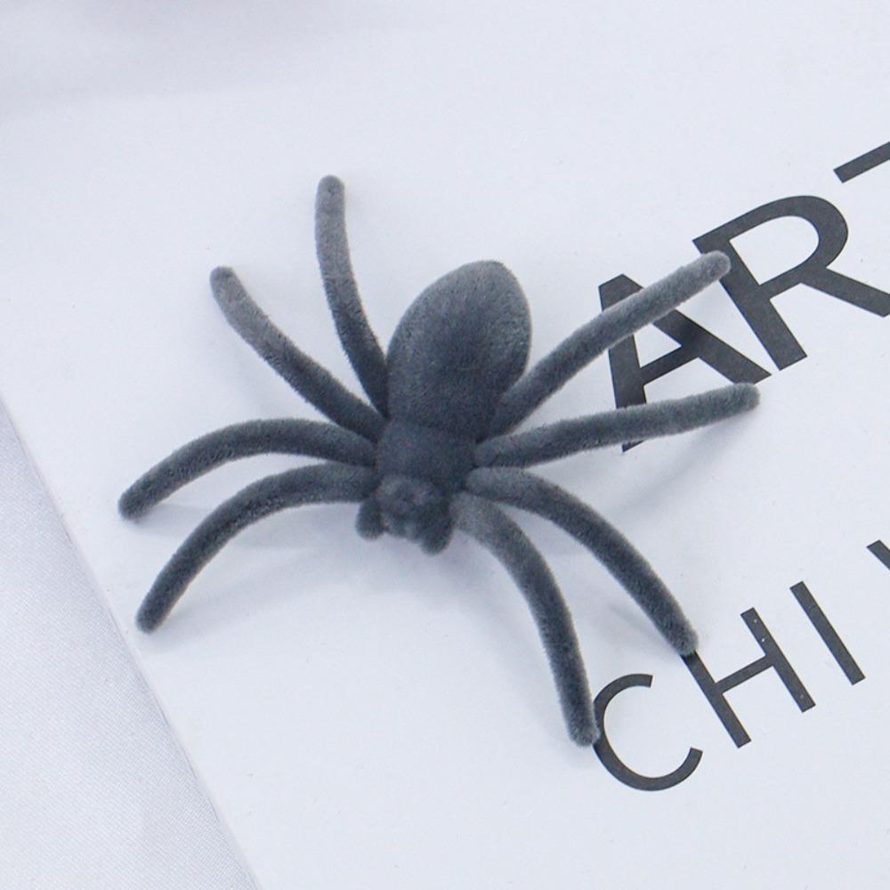 10PCS Mini Fake 3D Spider Toy Simulation Artificial Spider Halloween Plush Spider Carnivals
