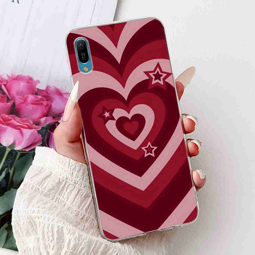 For Huawei Y6 Pro 2019 MRD-LX2 Case Fashion Flower Love Silicone TPU Shockproof Cover For Huawei Y6Pro Y16 pro 2019 Phone Cases