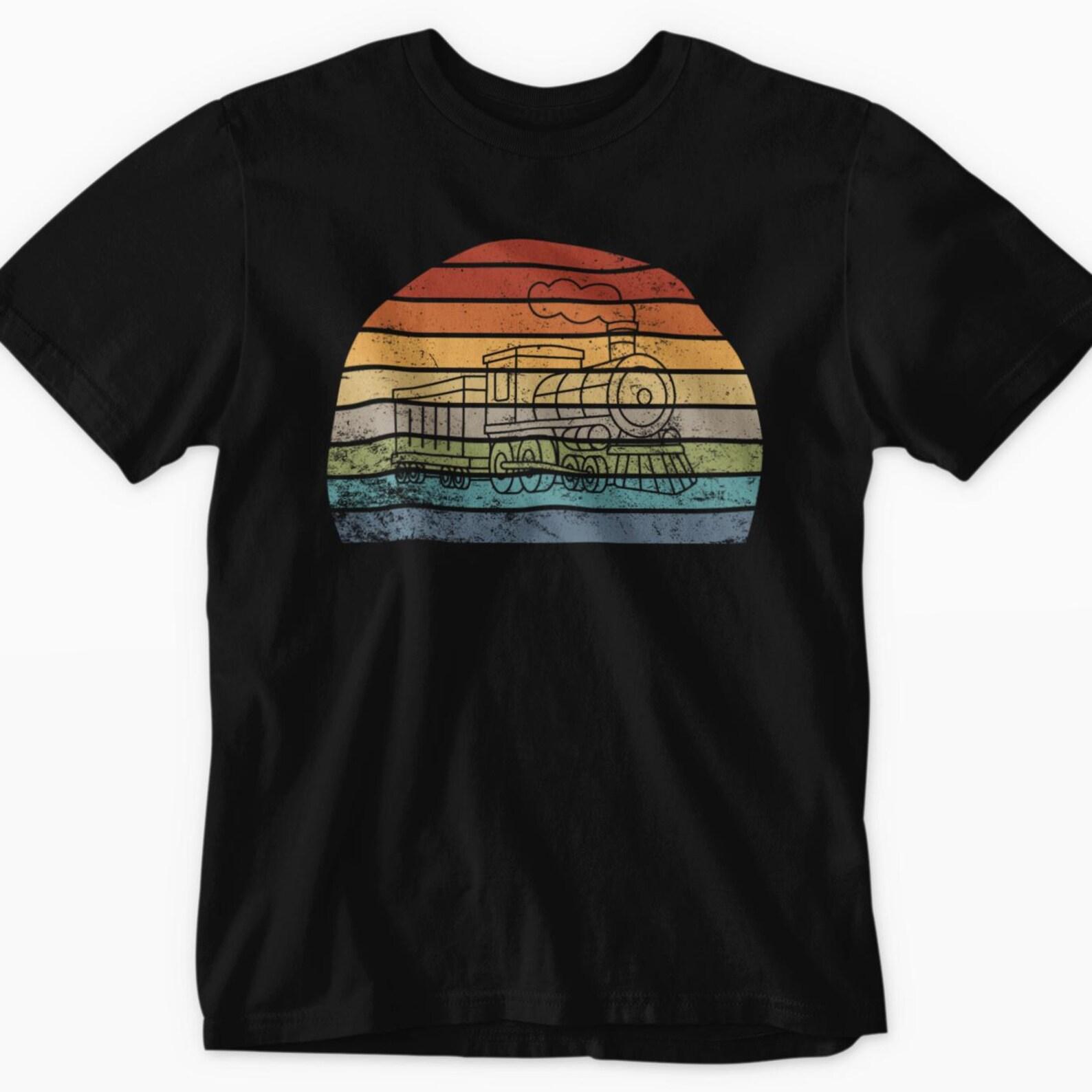 Model railway, retro, railways, vintage railwayman, steam locomotive - Premium Shirt XL