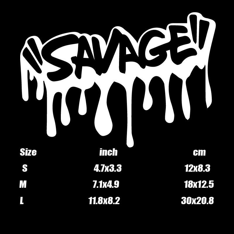 "SAVAGE"Sticker,Car Stickers, Vinyl Decals - For Cars, Trucks, Walls, Laptops, Windows, Motorcycles, Bumpers Or Crafts