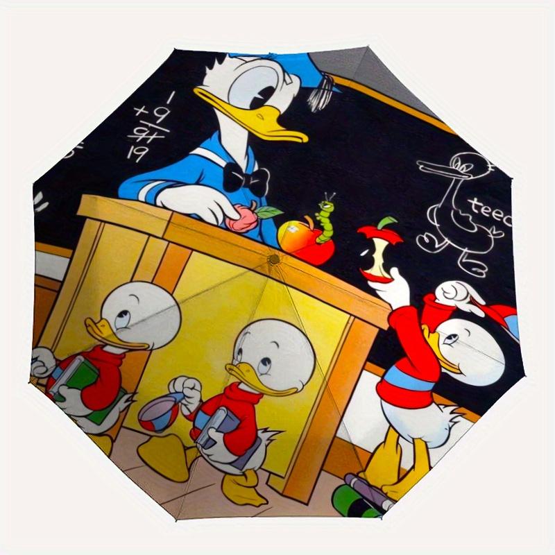 Donald Duck & Friends Automatic Opening and Closing Folding - A Good Choice for Gifts, Fashionable and Convenient Umbrella With Cute Cartoon