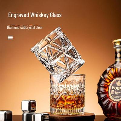 Green Apple Retro Crystal Glass Set – Wine, Whiskey, Beer, Liquor Glasses for Home Bar