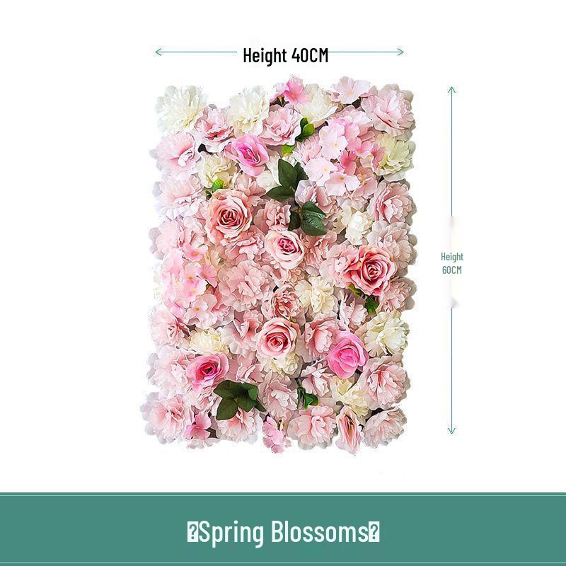 Qixi Festival Rose Flower Wall: Simulated Floral Background for Photography, Indoor Decor, and Wedding Celebrations