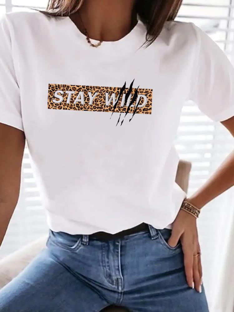 (Aziatische maat) letter bloem schattig Print Dameskleding T-shirt Top Vrouw Korte Mouw T-shirt Mode Vrouwelijke Grafische T-shirts