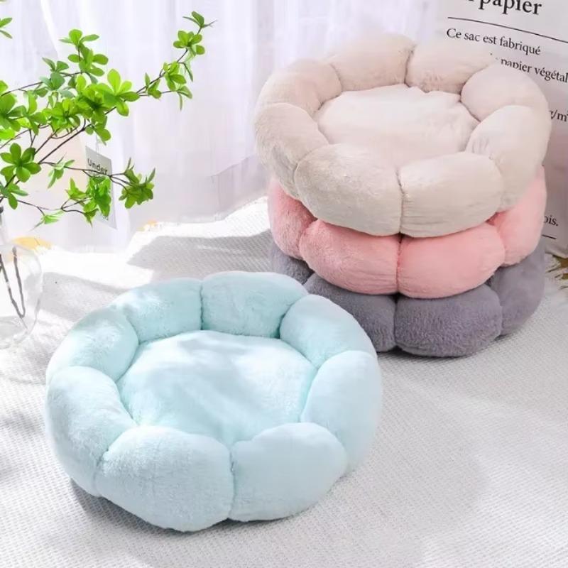 Flower Cat Nest  Autumn and Winter Dog Nest Closed Cat Nest Winter Warm Pet Supplies Four Seasons Universal Internet Celebrity