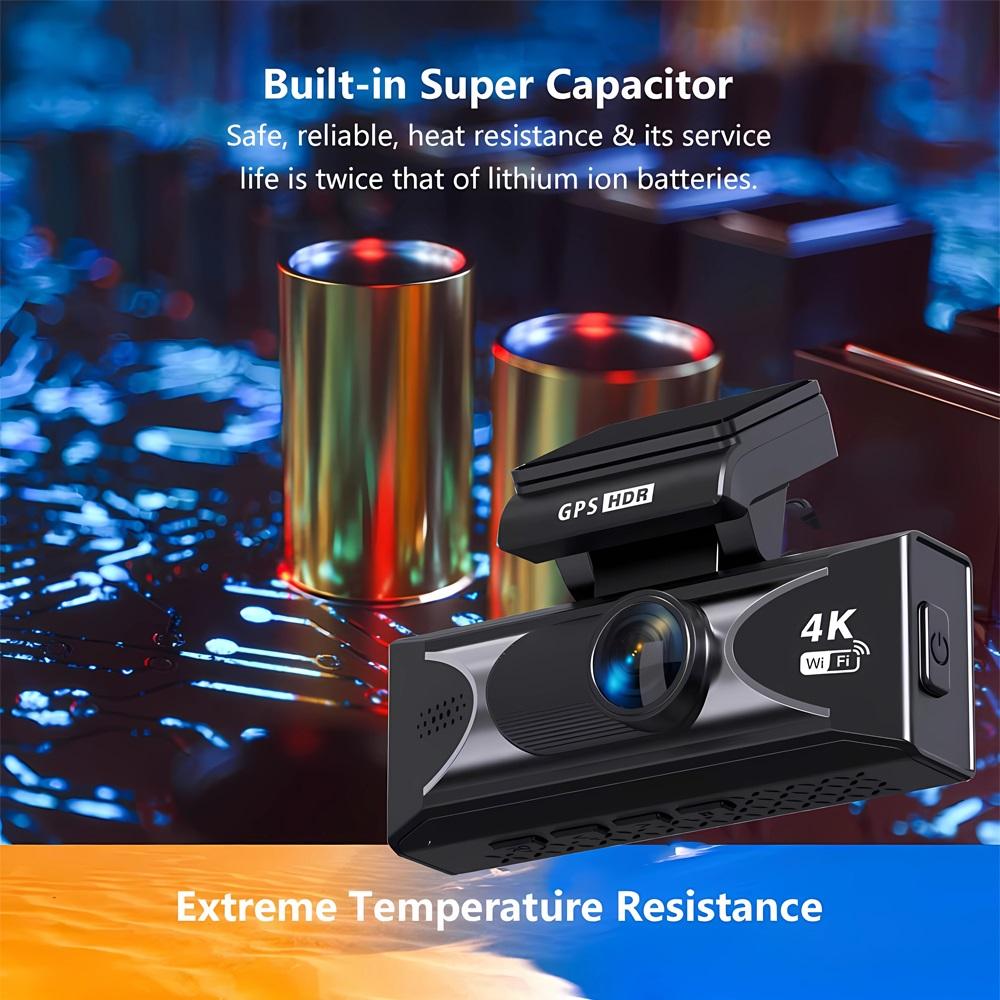 Ultra HD 4K+2.5K Car Front Dash Cam Mini WIFI DVR Black Box Room With 24H Parking Monitor Night Vision,GPS/Rear View Camera