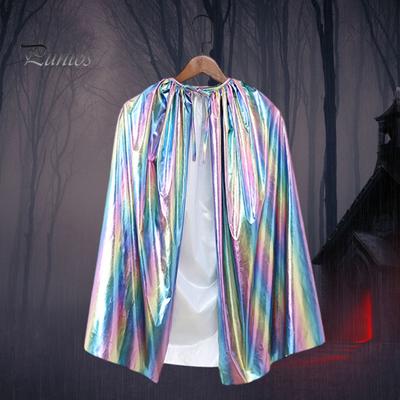 Der Regenbogen-Kinderumhang fällt auf Halloween-Partys mit diesem DIY-Kostüm-Cosplay-Umhang-Halloween-Zubehör auf