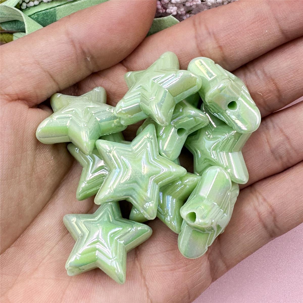 

Акриловая цветная пентаграмма 22,8 мм DIY Изготовление ювелирных изделий Мода 10 шт. Материал ручной работы бусины аксессуары зелёный