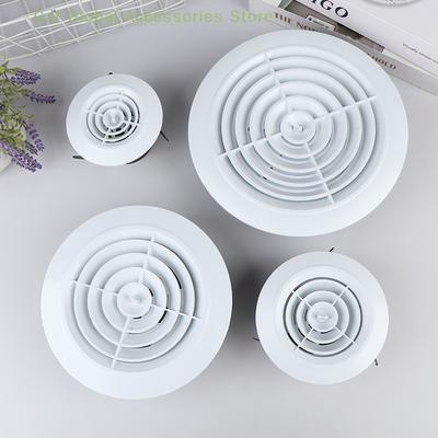 1PCS 75-200MM Exterior Wall Air Outlet Round Adjustable Wall Interior Vent ABS Ventilation System Grille Vent Cover Duct Vents