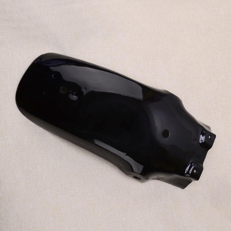 Black Rear Fender Mudguard Splash Guard Wheel Cover Longer Extended Motorcycle Universal