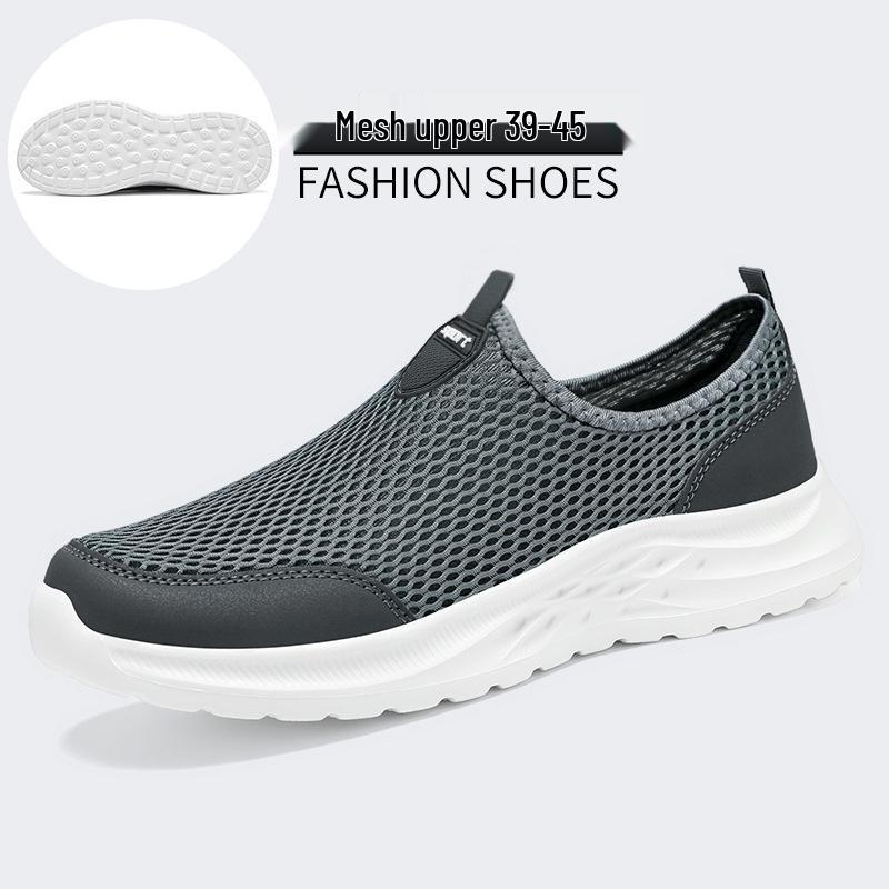 Men's Lightweight Breathable Mesh Slip-On Shoes - Wear-Resistant Summer Dad Shoes