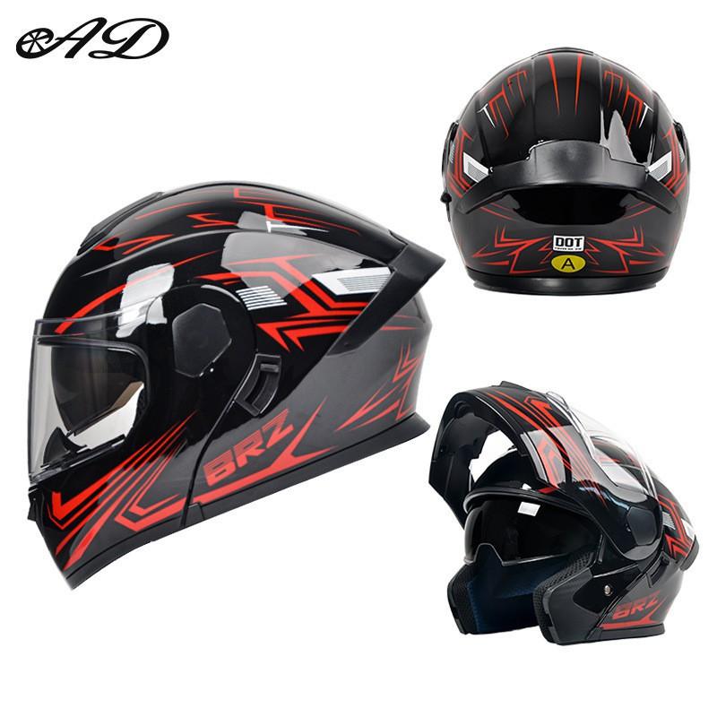 DOT Certified Motorcycle Helmet Uncovering Four-season Universal Men Women's Riding Safety Hat