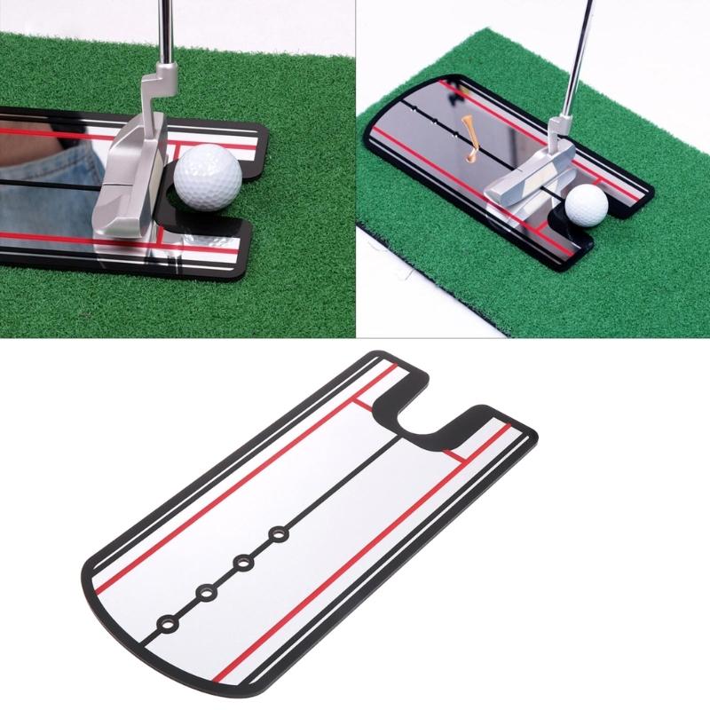 Golf Putting Alignment Mirror,Portable Practice Putting Trainer,Mirror Size 12x 6 Inch,Outdoors Or On Indoor Putting Mat
