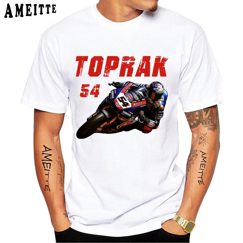 Maglietta da Corsa Gp Toprak Razgatlioglu Numero 54 Nuova Unisex Manica Corta Ragazzo Avventura Sport Tempo Libero Bianche Top Magliette da Motociclista