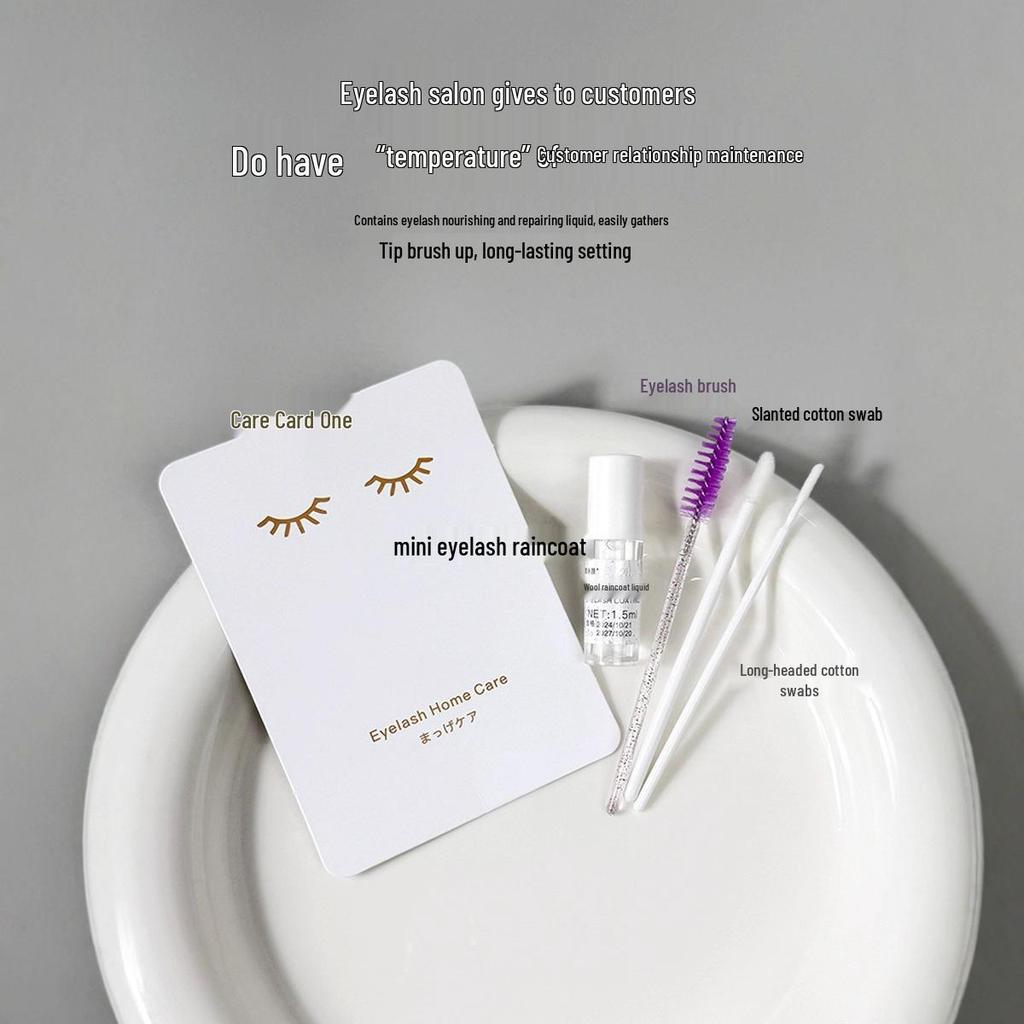 Cartoon Camellia Eyelash Care & Shaping Raincoat Kit for Beauty Salons