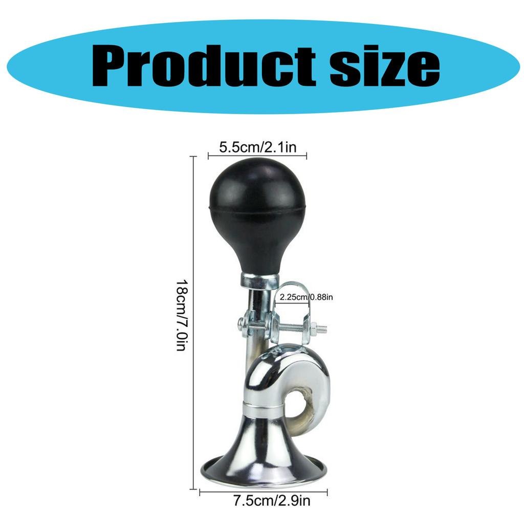 Classic Twist Loudspeaker Snail Horn Bugle Horn Retro Clown Horn for Mountain Bike Cycling Loud Air Horns Bicycle Bell