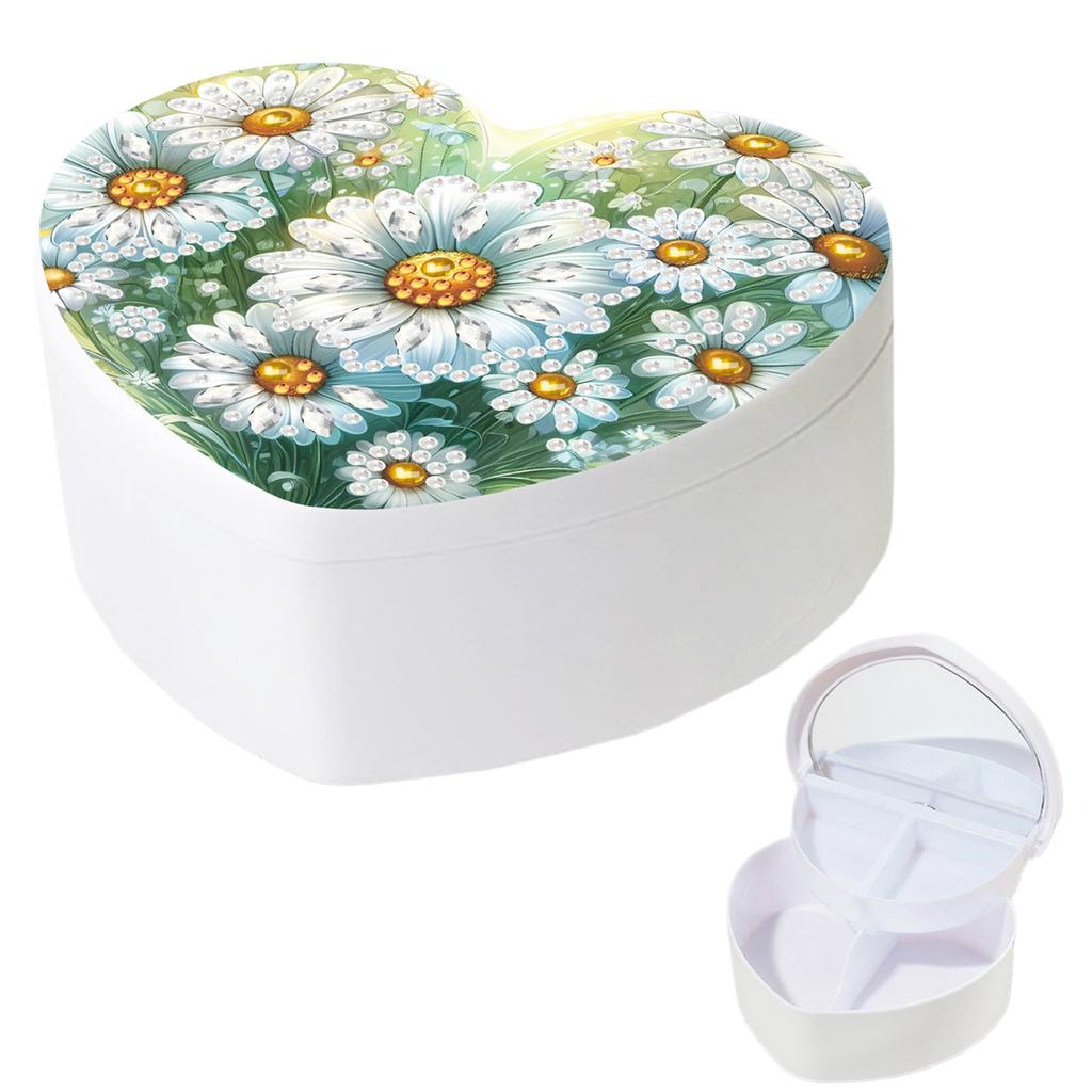 DIY Diamond Painting Rhinestones Decorative Storage Box Partial Drill Crystal Mosaic Storage Container for Desktop Diamond Art