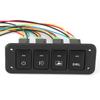 4 Gang Switch Panel Push Button for DRL LED Driving Recorder Fog Lamp 12‑24V Fit for Camry Yaris Highlander