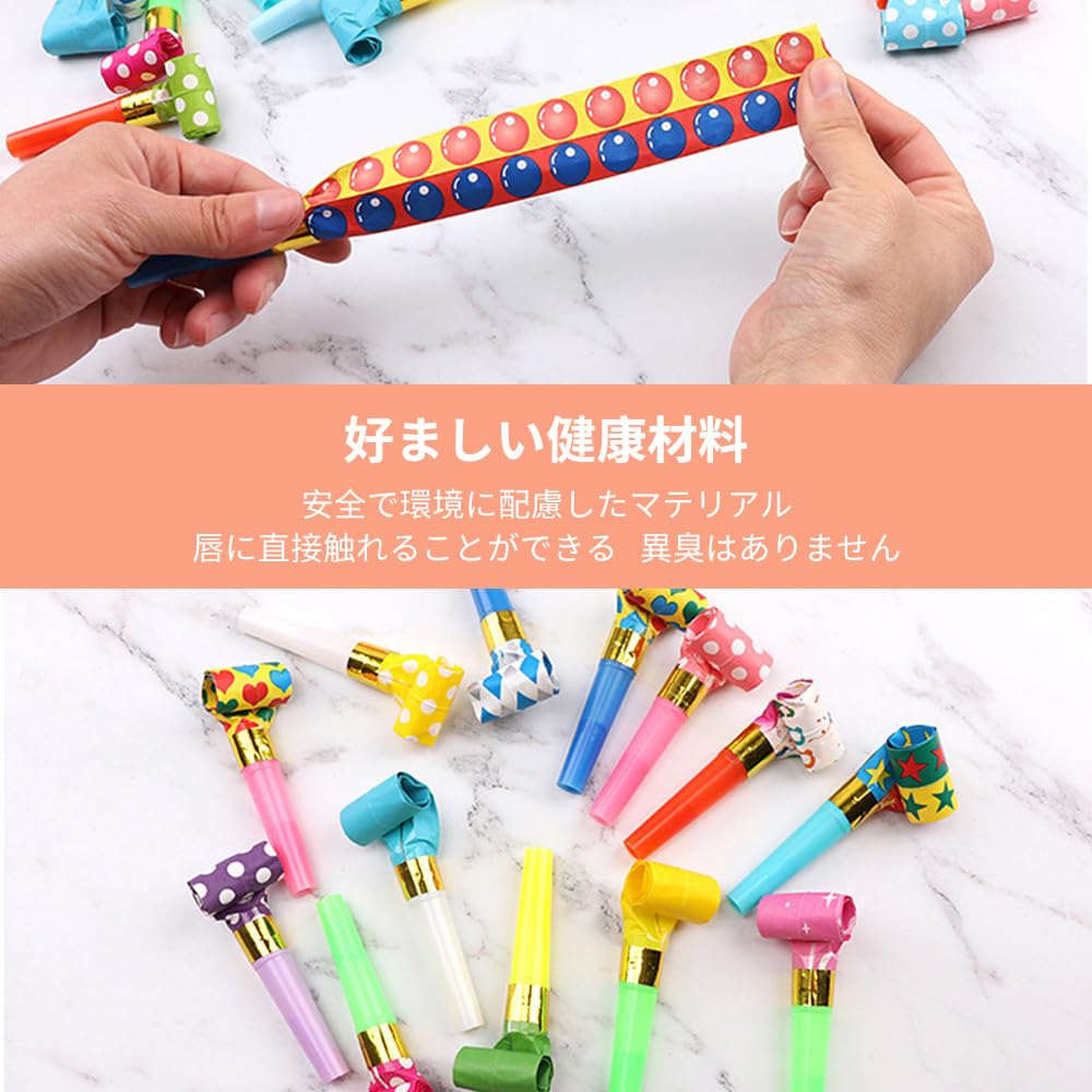 Set of 120 Colorful Cheering Whistles for and Training, Festivals, Toys, Birthdays, Parties, Events.