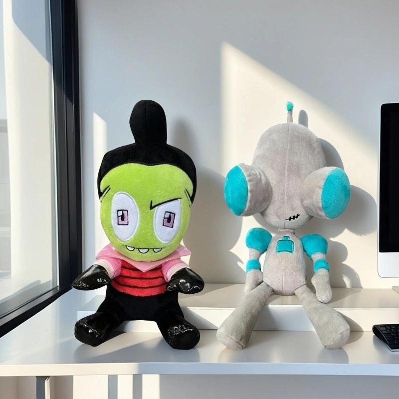 Cartoon Alien Invader.Zim Jill Dog Children's Backpack Cartoon Schoolbag Robot Alien Monkey Plush Doll Toy
