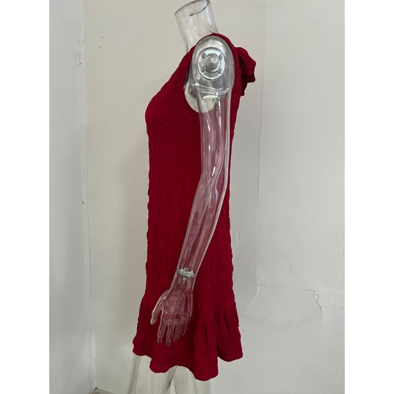 Women's Summer Sleeveless Lace-up Solid Color Casual Dress