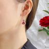 Natural Mother-of-pearl and Malachite Gourd Earrings Exquisitely Crafted High-quality New and Fashionable