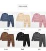Kids' Medium Collar Warm Double-Sided Brushed Base Layer Set (Autumn Clothing & Pants for Small, Medium, and Large Children)