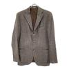 LARDINI Brown Wool Loropiana Fabric Check Vent Tailored Jacket Jacket 50 BrownUsed