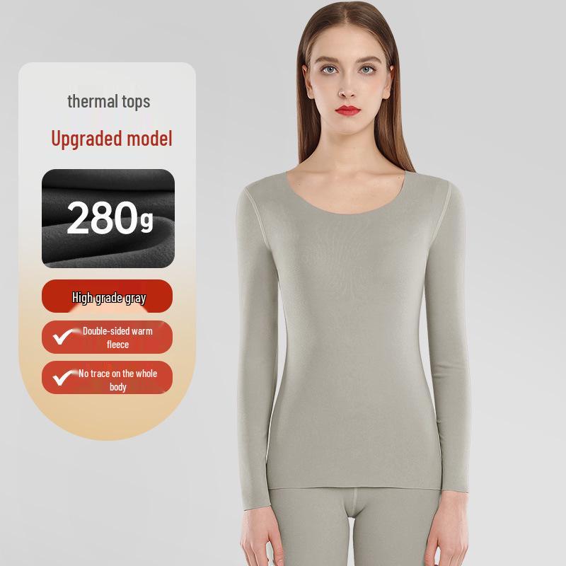 

Velvet Women s Seamless Thermal Fleece-Lined Underwear Set for Autumn Winter XXL (130-150 lbs)