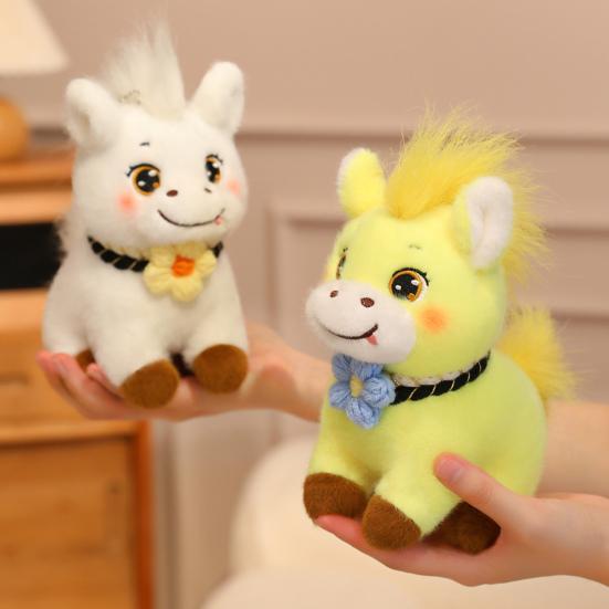 Horse Doll Plush Toy Year of The Horse Auspicious Meaning Keychain Pendant PP Cotton Filling Doll Home Car Decor