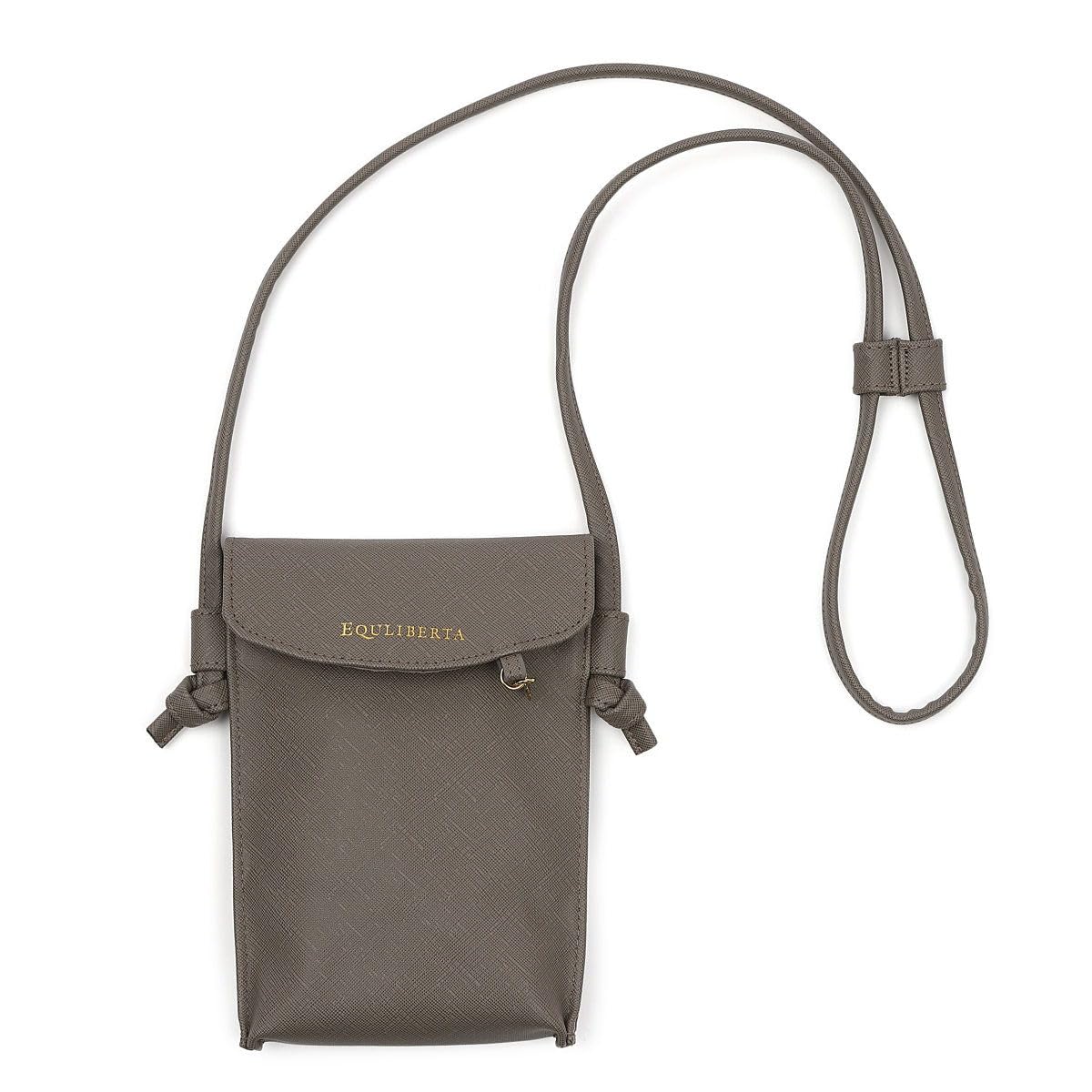 EQULIBERTA Smartphone Shoulder 20cm H x W x Pouch, Taupe, 14.5cm 2.5cm D, EQ-BA-2211