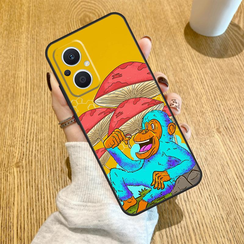 Mushroom Psychedelic Trippy Frog Funda For OPPO Reno 13 F 14F 12F 11F 8T 7 8 Lite 10 11 12 14 OPPO Find X5 X6 X8 X9 Pro Case